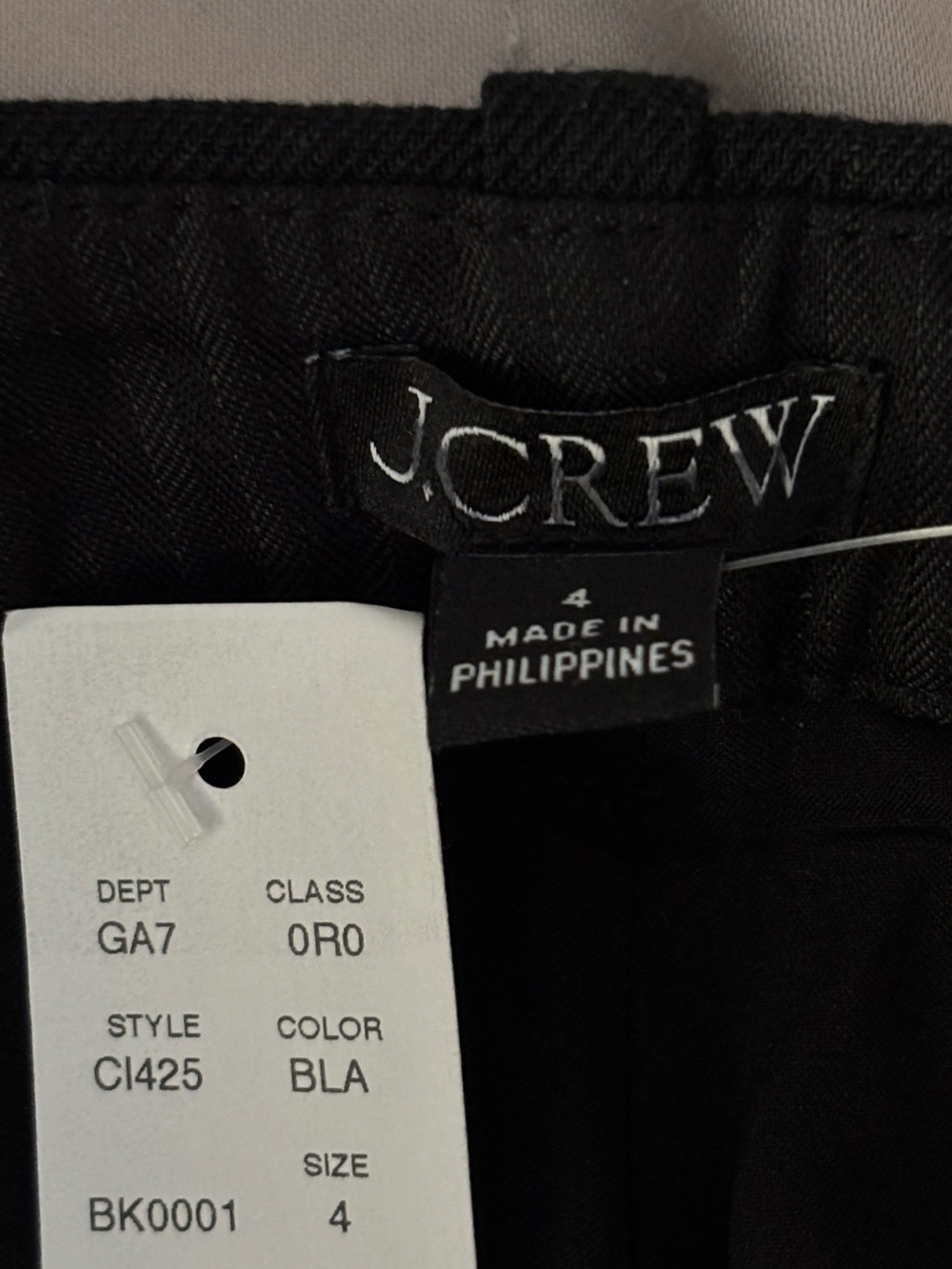 NWT J Crew Kaya pant in stretch linen blend, size 4 Black - Picture 7 of 8